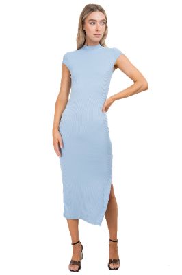 Vestido maxi bodycon cuello mao sold by Shasa