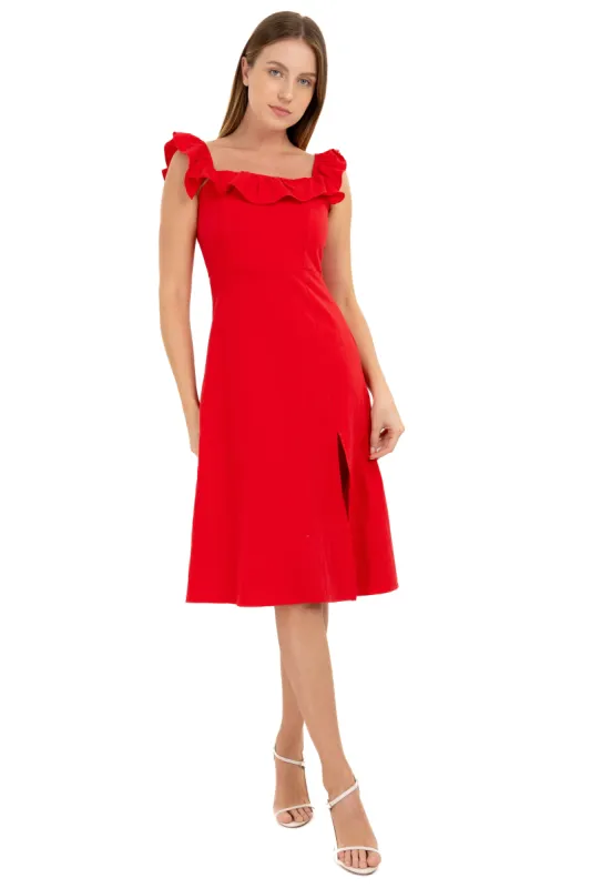 Vestido mini olanes escote sold by Shasa