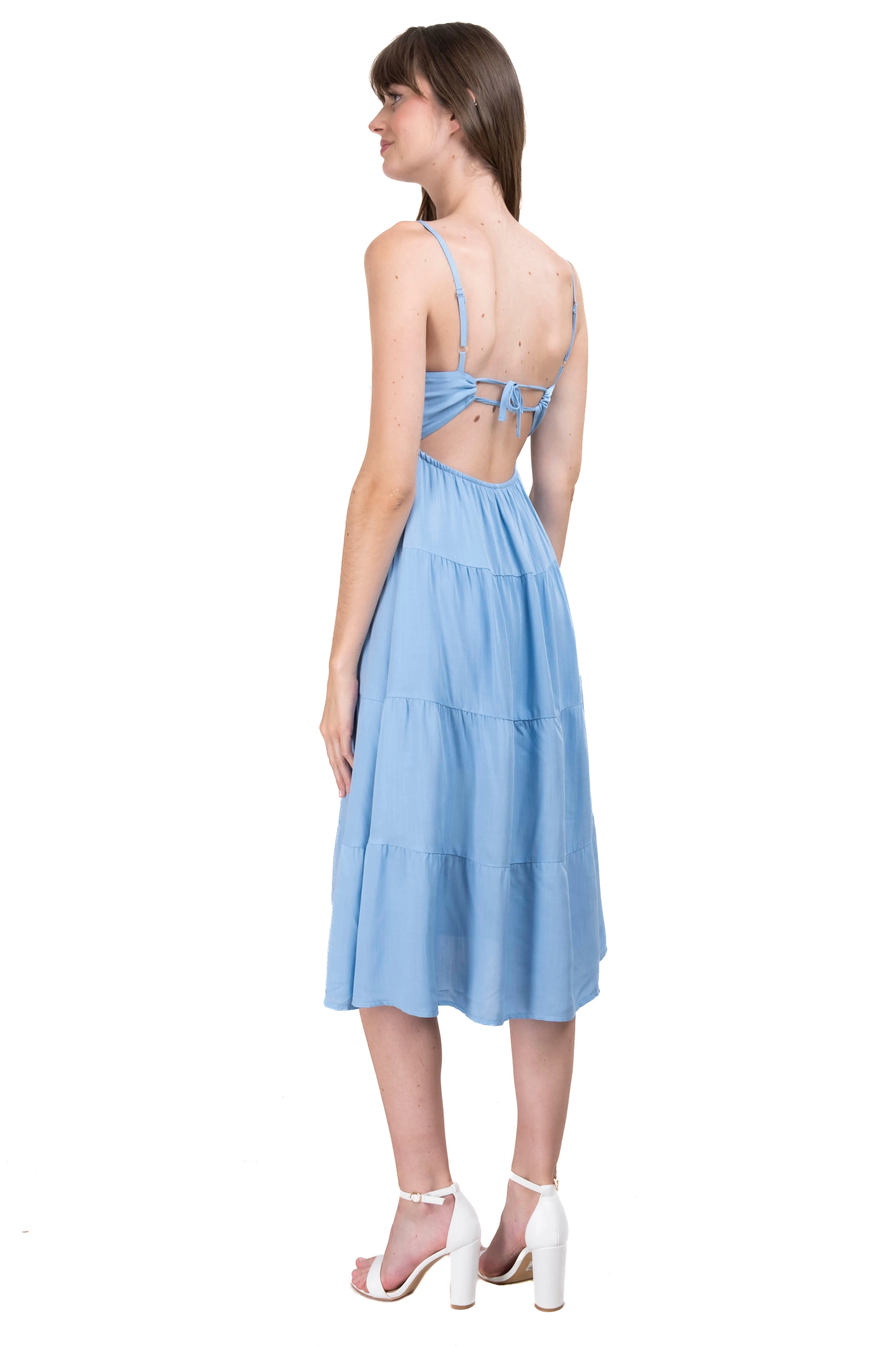 Vestido midi tirantes cruzados sold by Shasa product image thumbnail 4