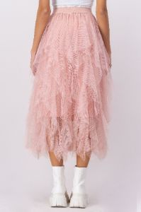 Falda maxi tul ondas sold by Shasa