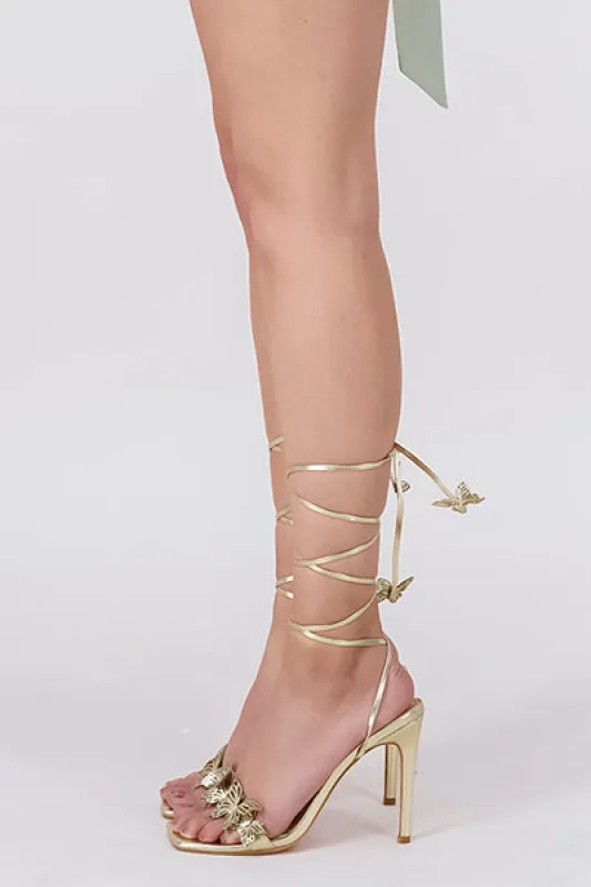 Tacón Cuadrado Mariposa Lace Up sold by Shasa