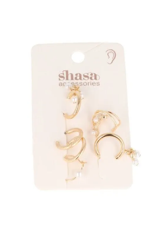 7 P Earcuff Perlitas sold by Shasa