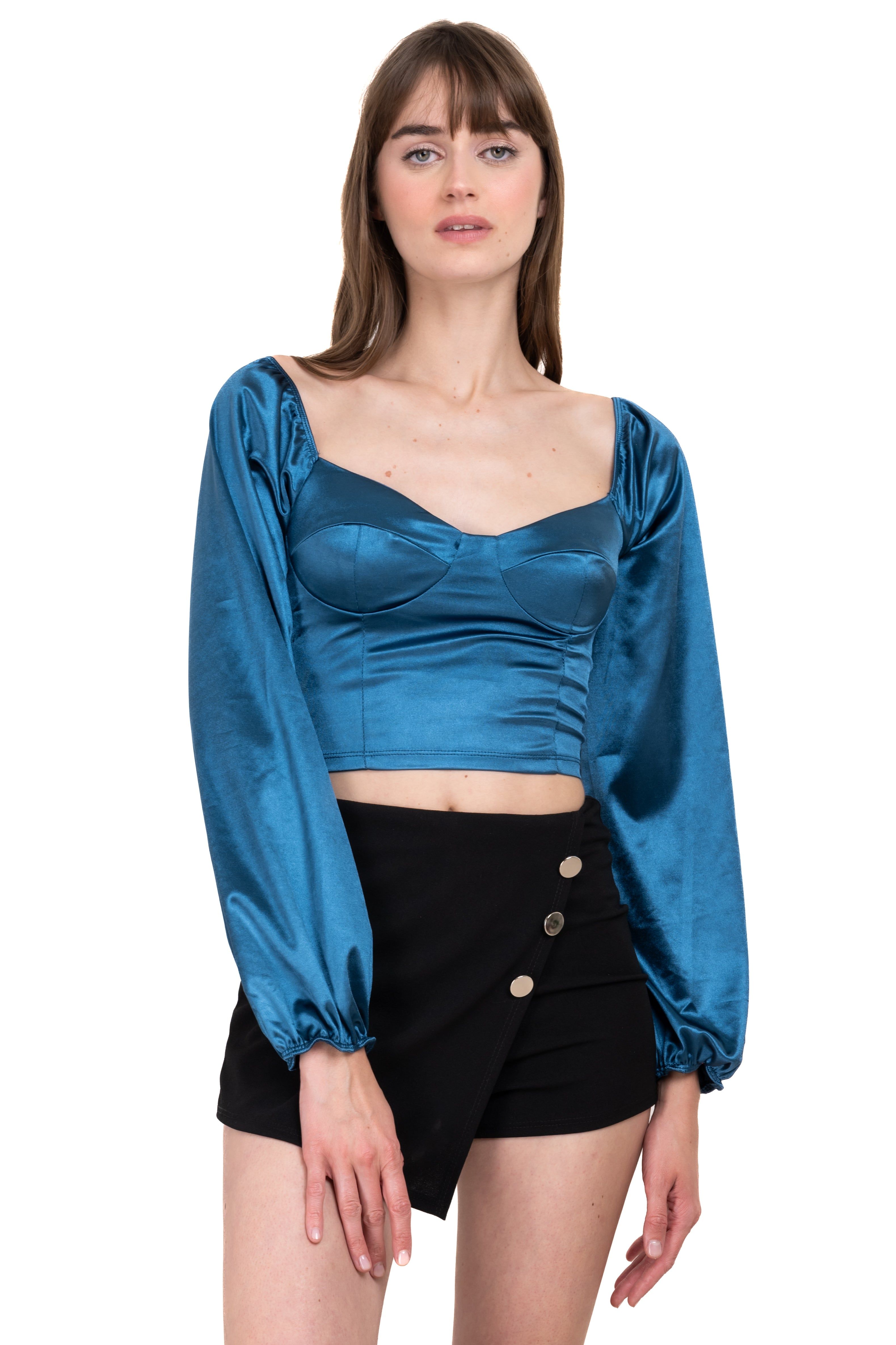 Blusa satín manga larga sold by Shasa product image thumbnail 3