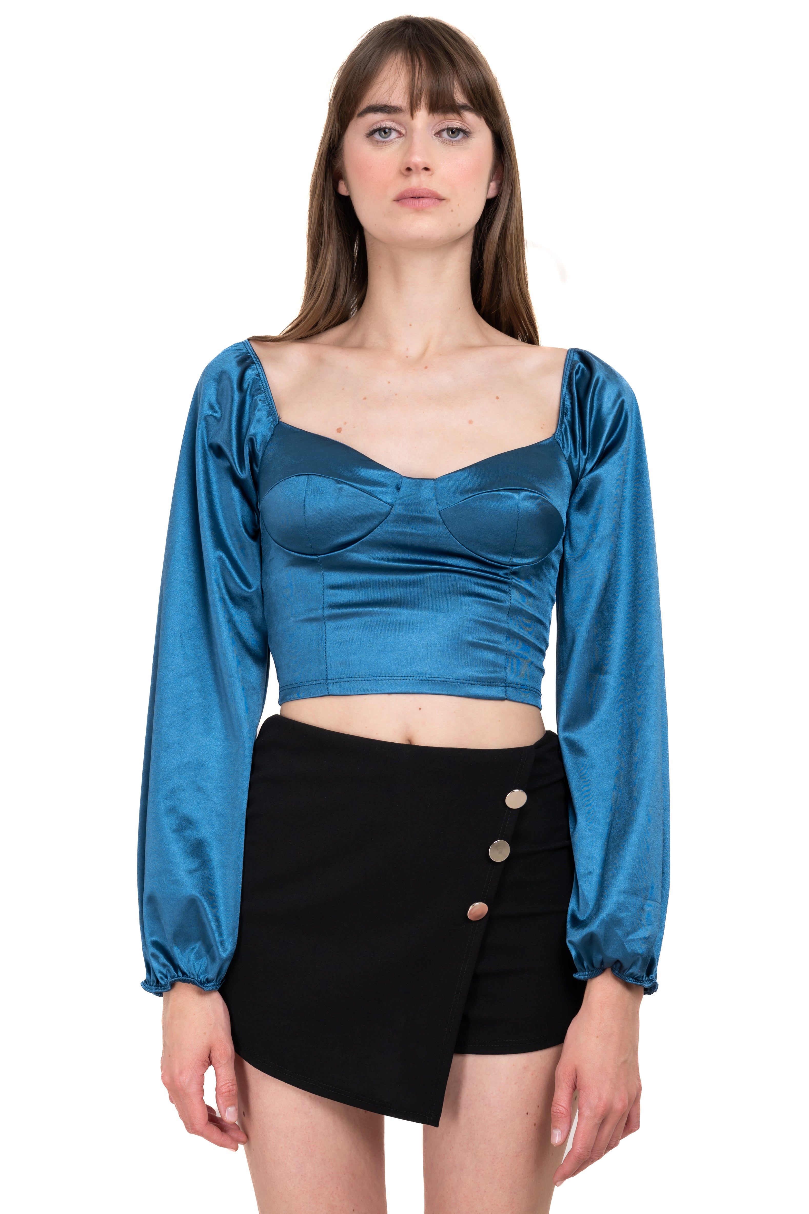 Blusa satín manga larga sold by Shasa product image thumbnail 2