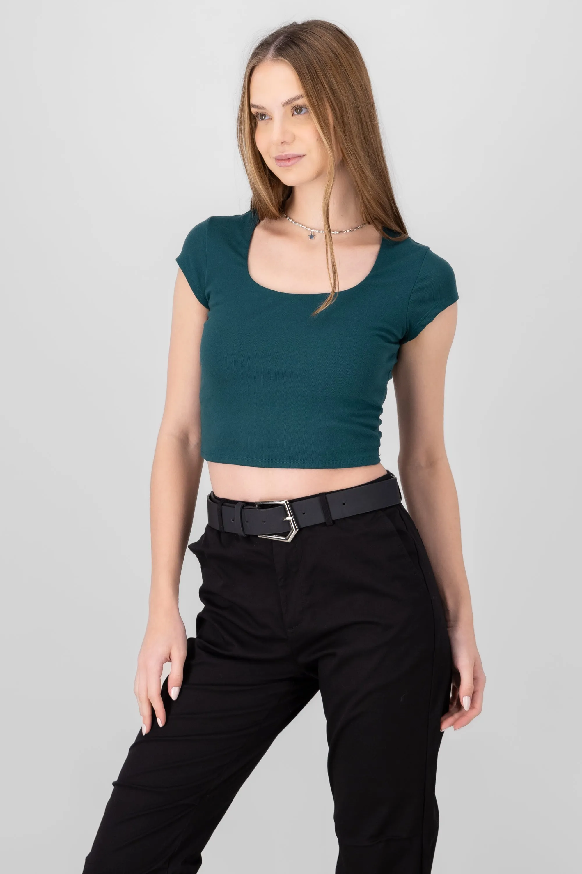 Top escote cuadrado manga corta sold by Shasa product image thumbnail 3