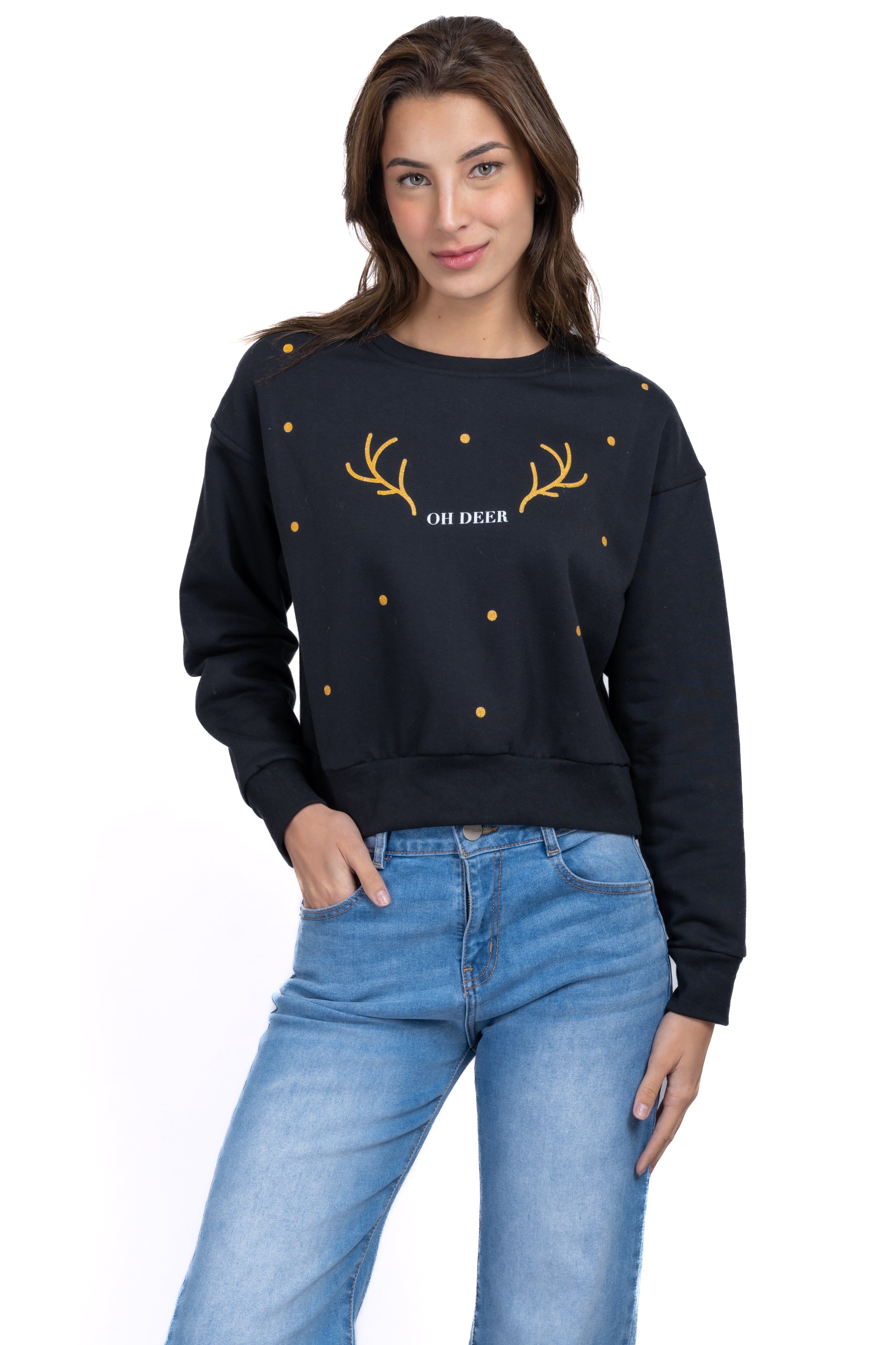 Hoodie navideña cuernos reno sold by Shasa