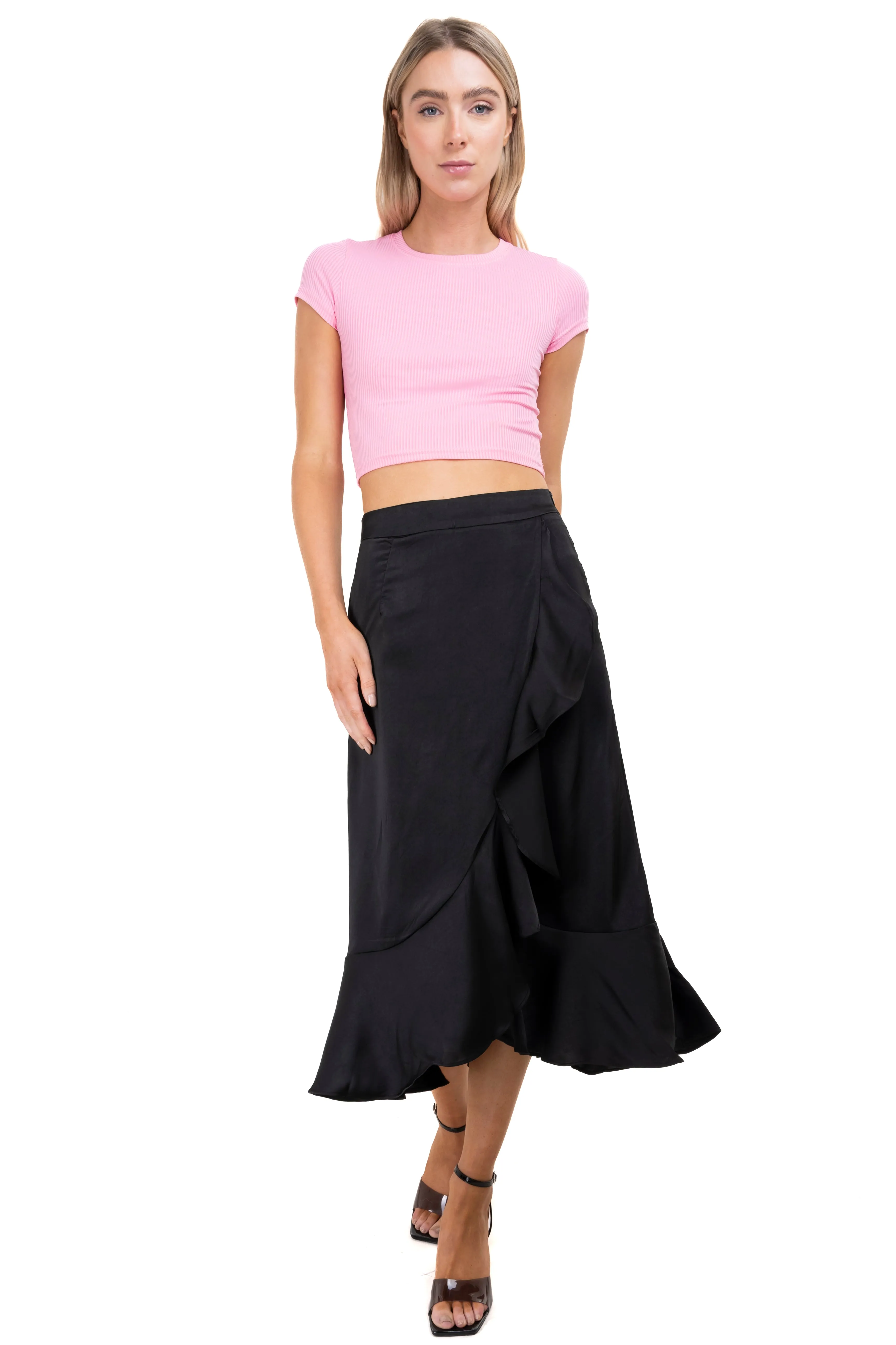 Falda midi satín olanes sold by Shasa product image thumbnail 2