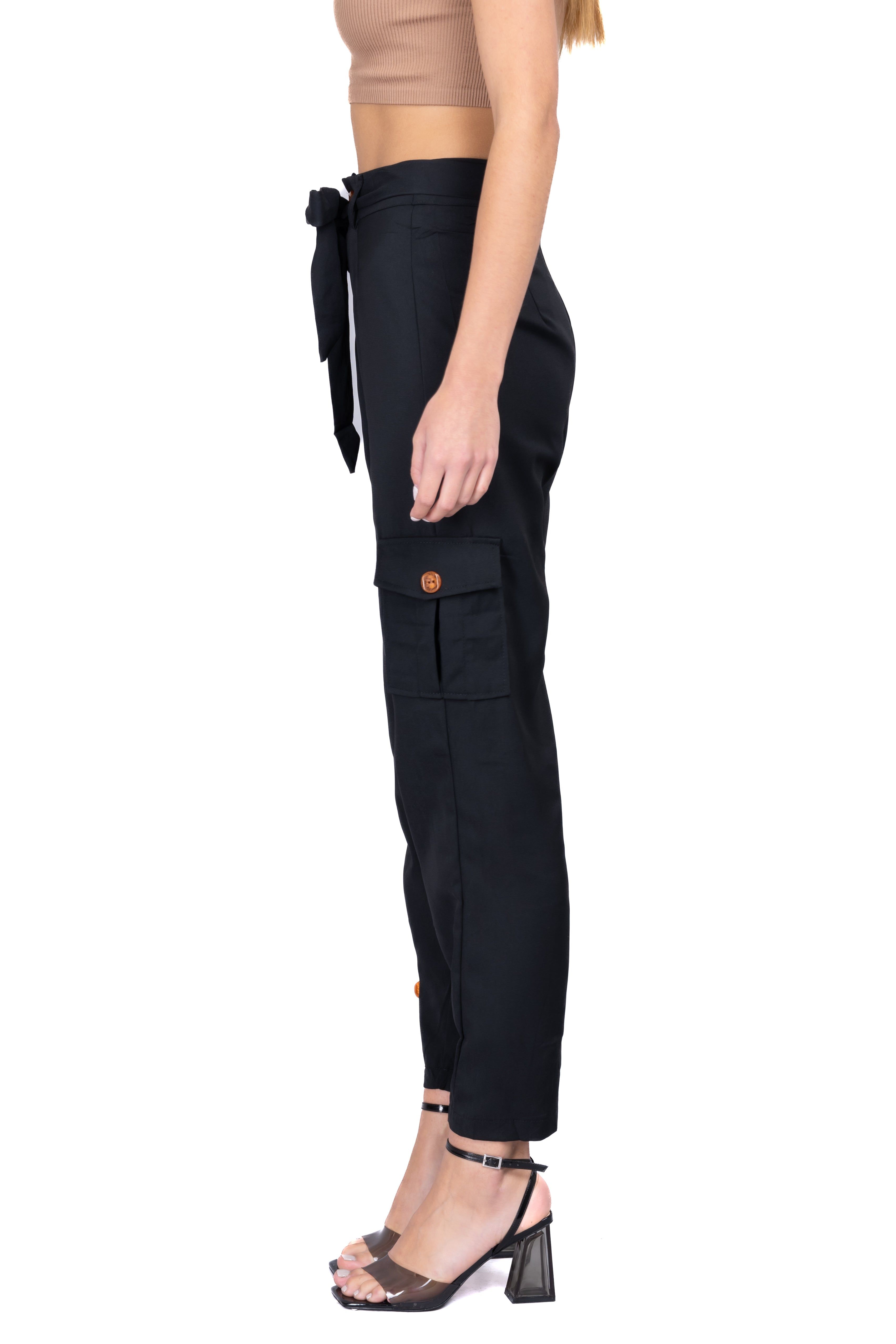 Pantalón cintura alta paper bag sold by Shasa product image thumbnail 3