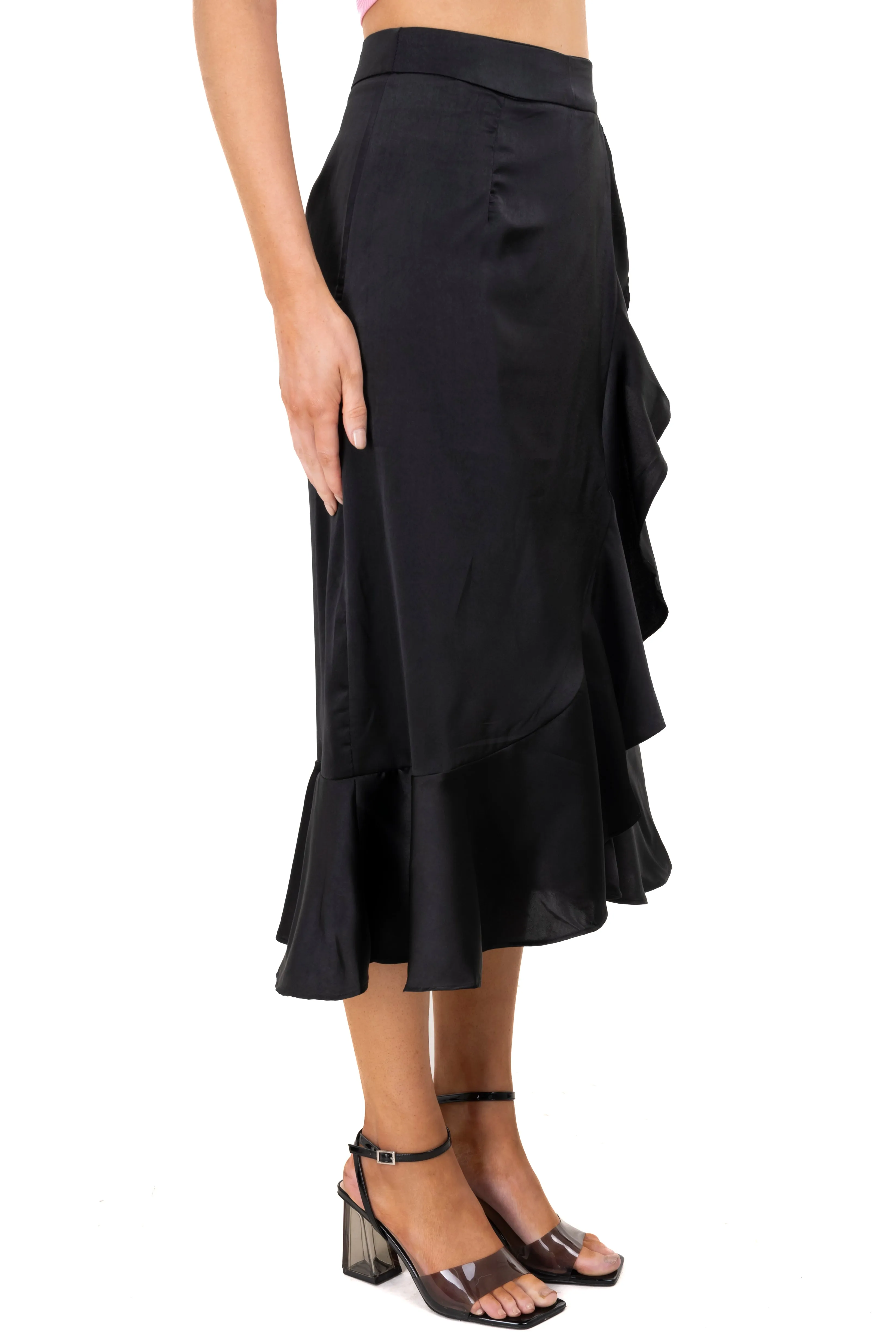 Falda midi satín olanes sold by Shasa product image thumbnail 3