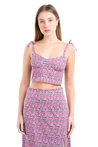 Top crop tirantes flores sold by Shasa product image thumbnail 2