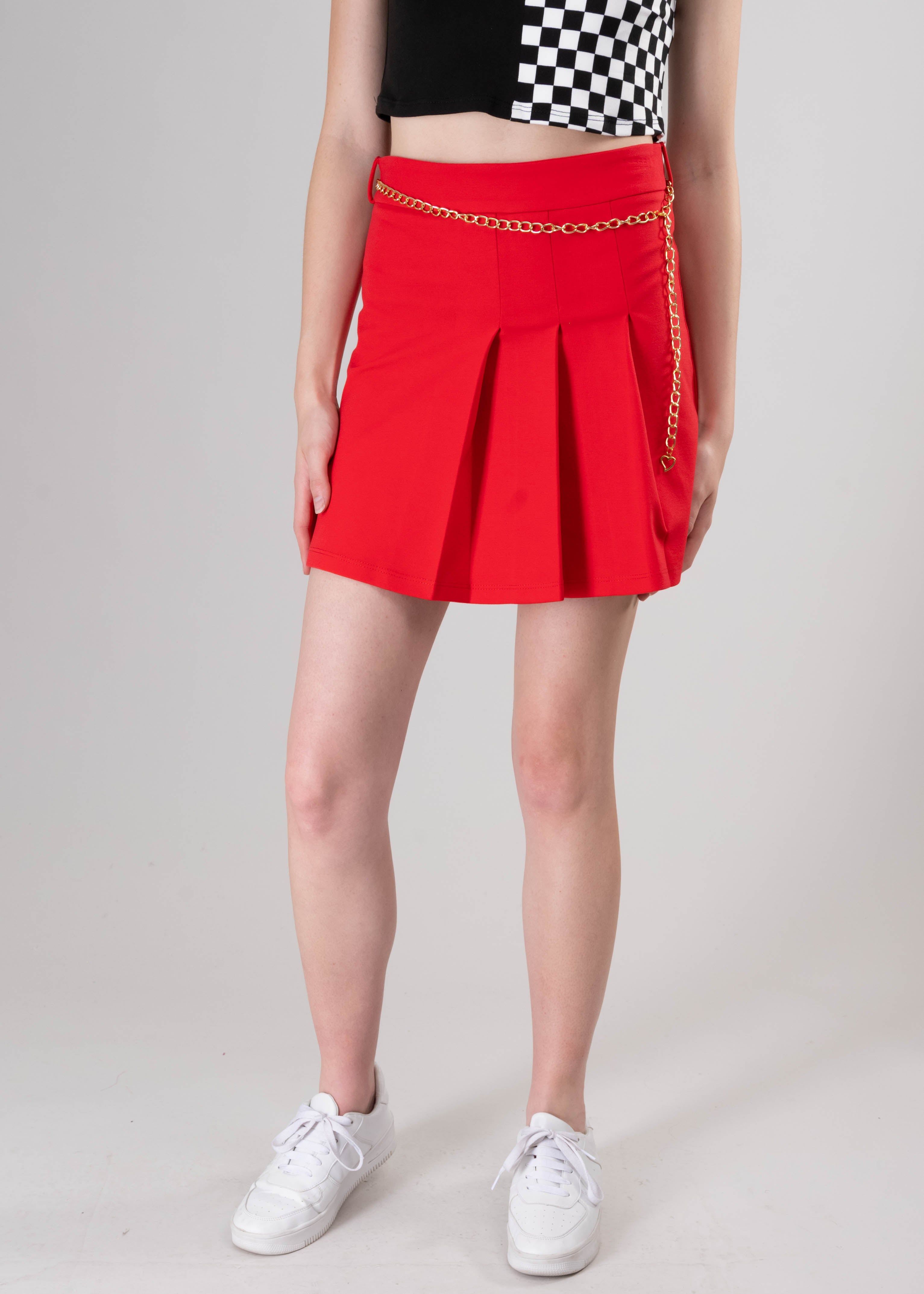 Falda Mini Tableada Lateral Detalle Cadena sold by Shasa product image thumbnail 2