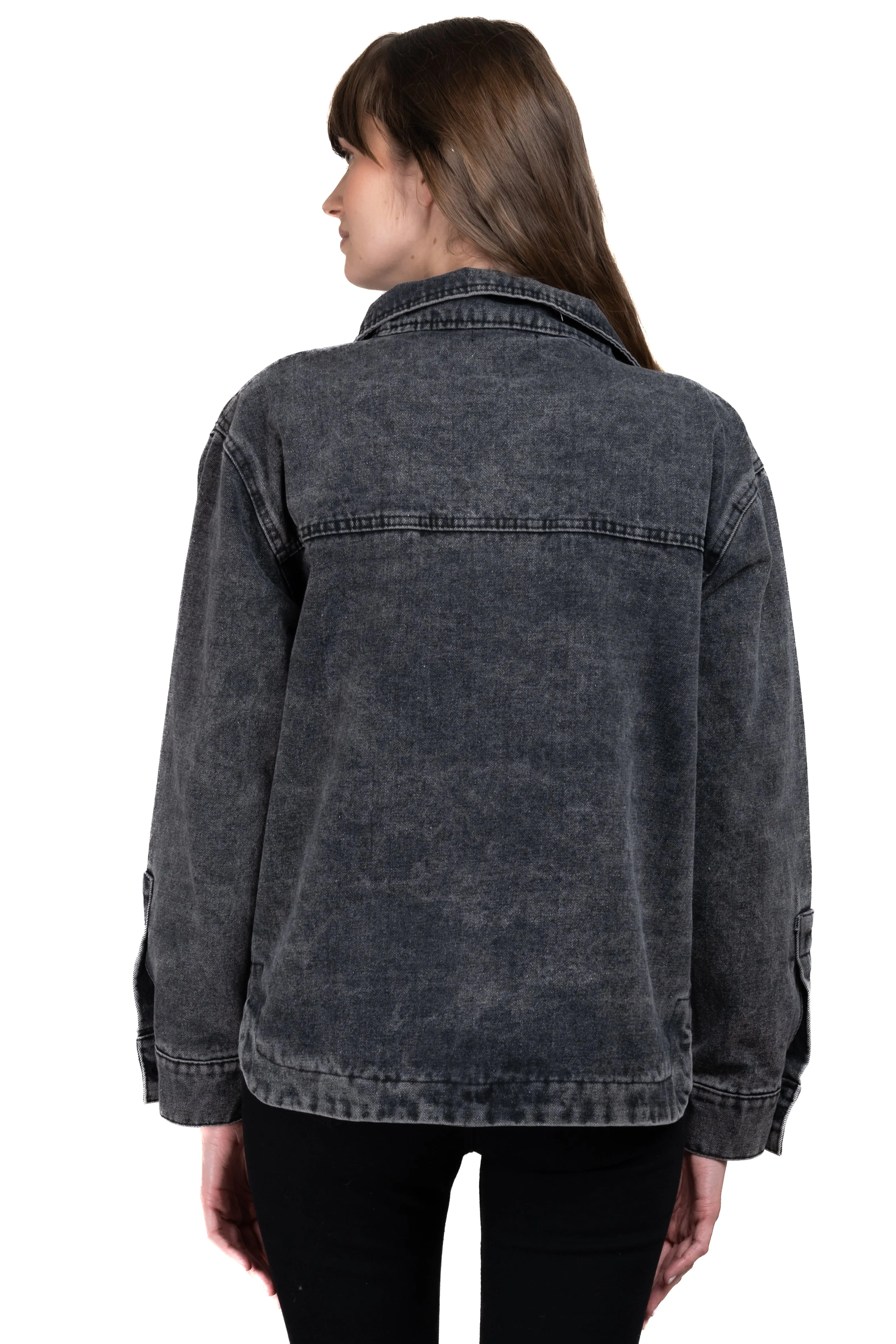 Chamarra denim oversize bolsillos sold by Shasa product image thumbnail 4