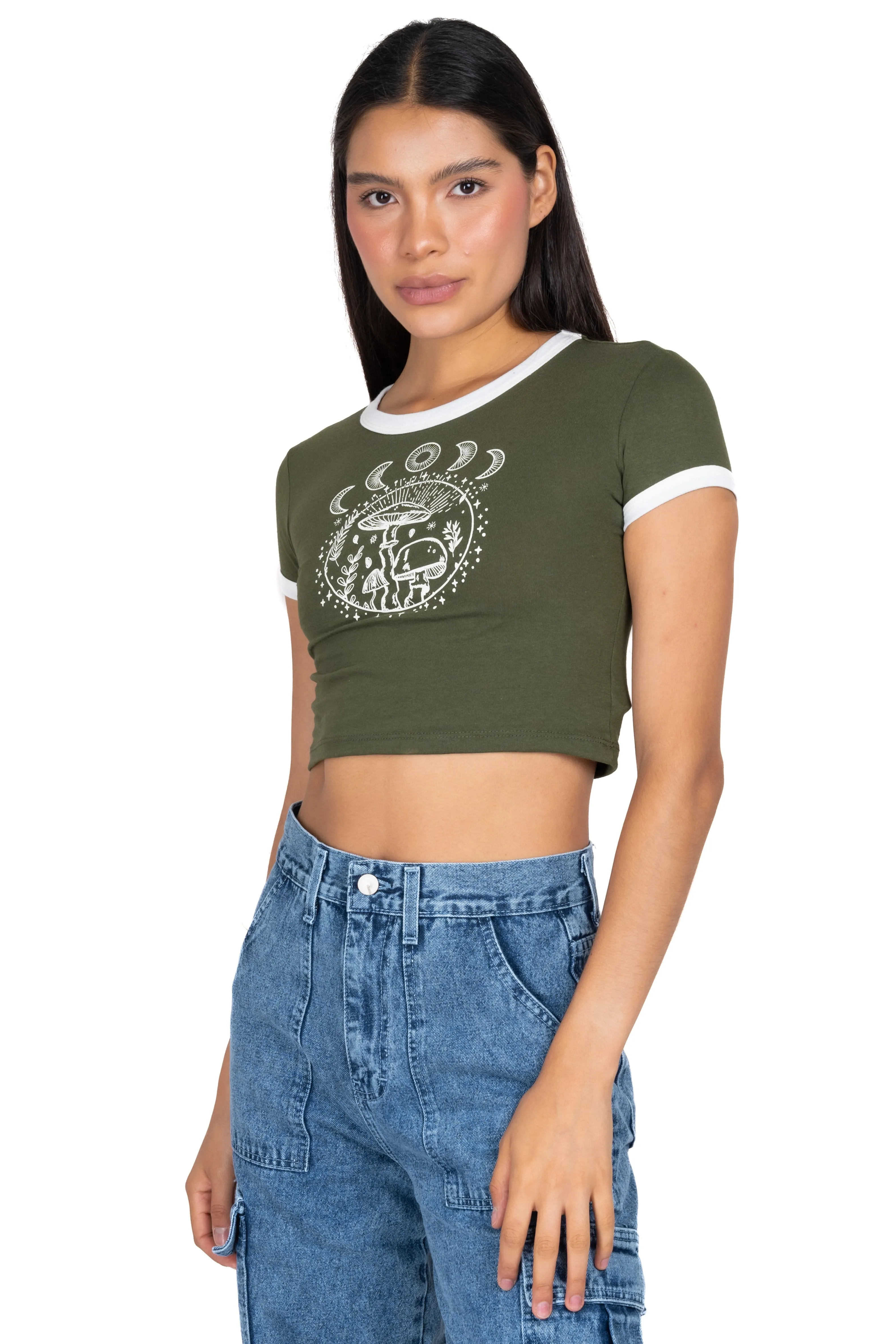 Playera Crop Hongos Lunas sold by Shasa product image thumbnail 2