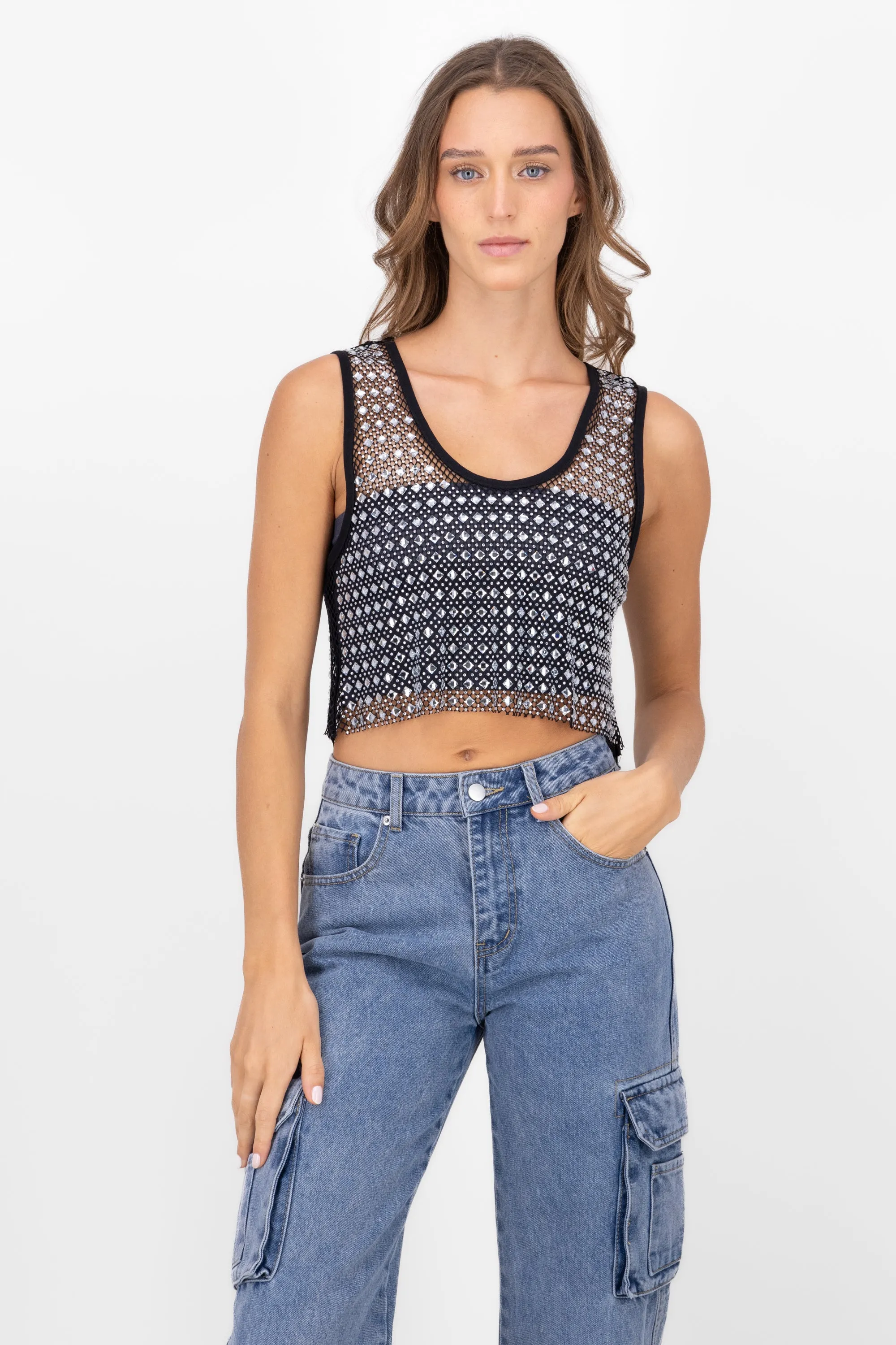 Top Crop Con Aplicación De Brillos sold by Shasa product image thumbnail 2