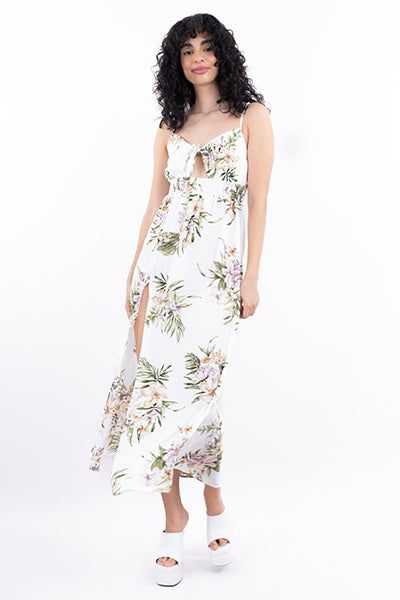 Vestido maxi abertura flores sold by Shasa product image thumbnail 2