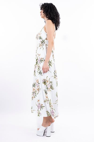 Vestido maxi abertura flores sold by Shasa product image thumbnail 3