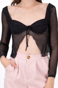 Top Mesh Manga Larga Abertura sold by Shasa
