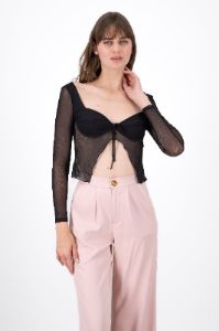 Top Mesh Manga Larga Abertura sold by Shasa