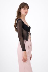 Top Mesh Manga Larga Abertura sold by Shasa