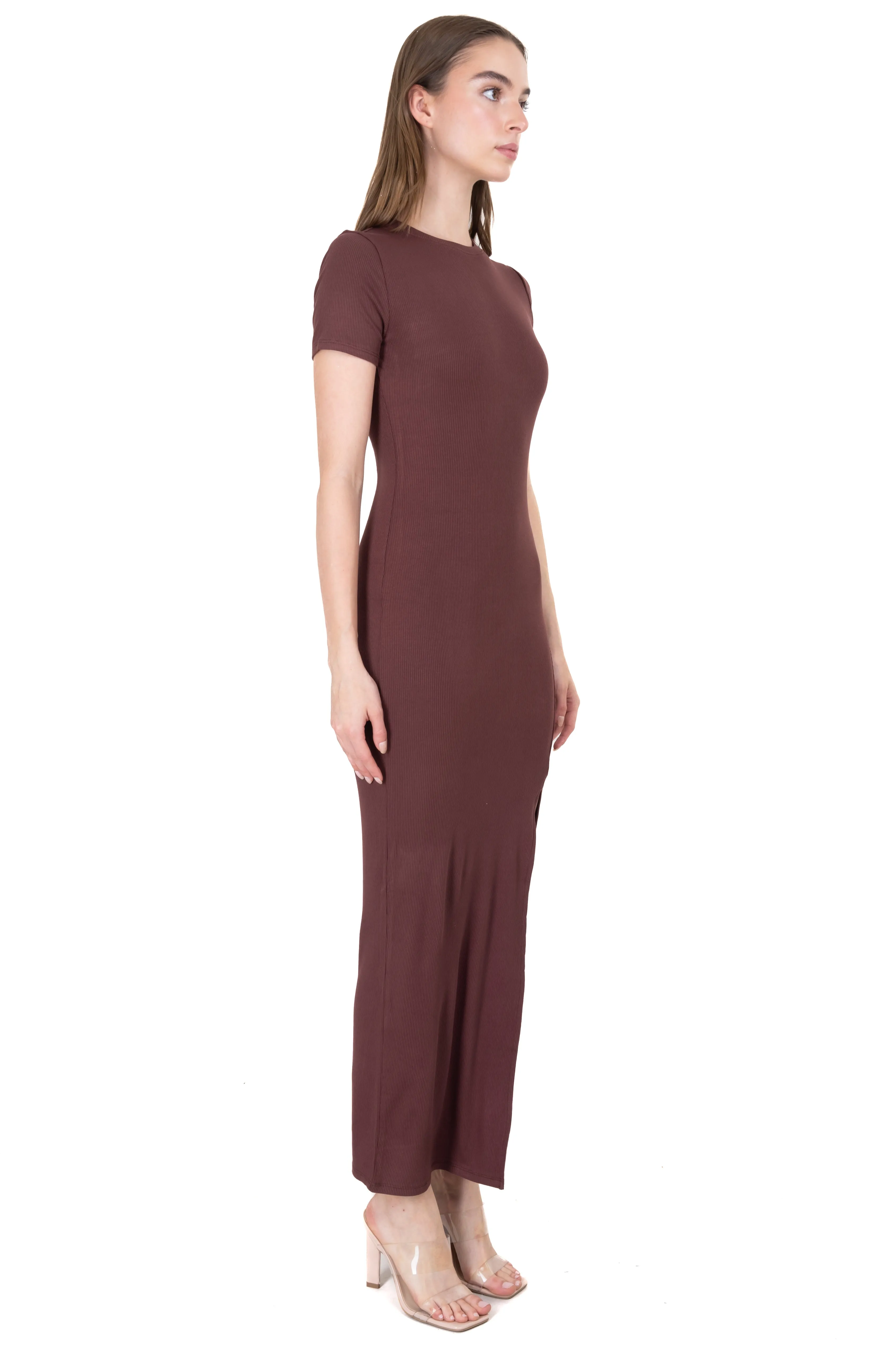 Vestido Maxi Manga Corta Abertura sold by Shasa product image thumbnail 3