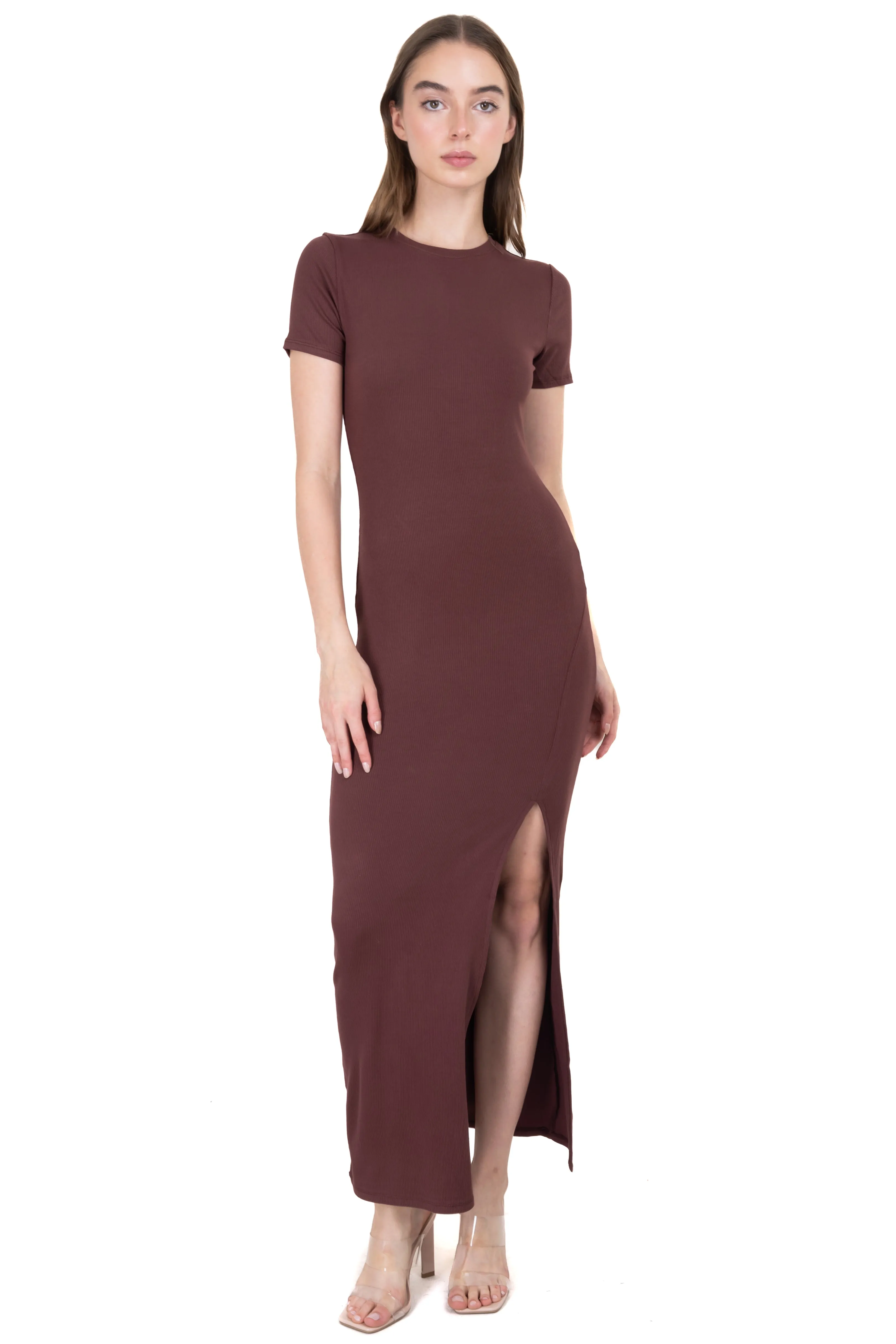 Vestido Maxi Manga Corta Abertura sold by Shasa product image thumbnail 2