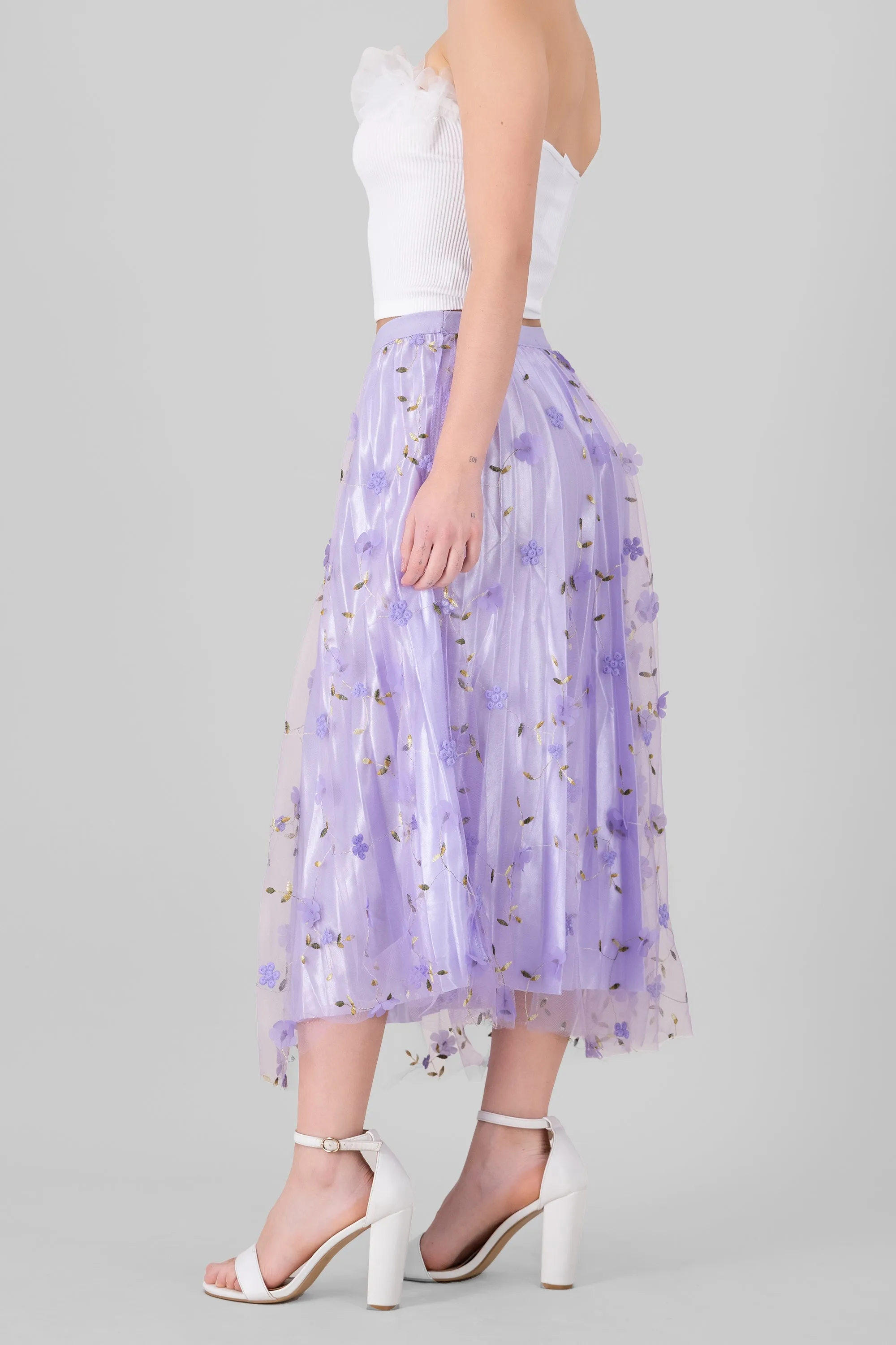 Falda midi mesh flores sold by Shasa product image thumbnail 3