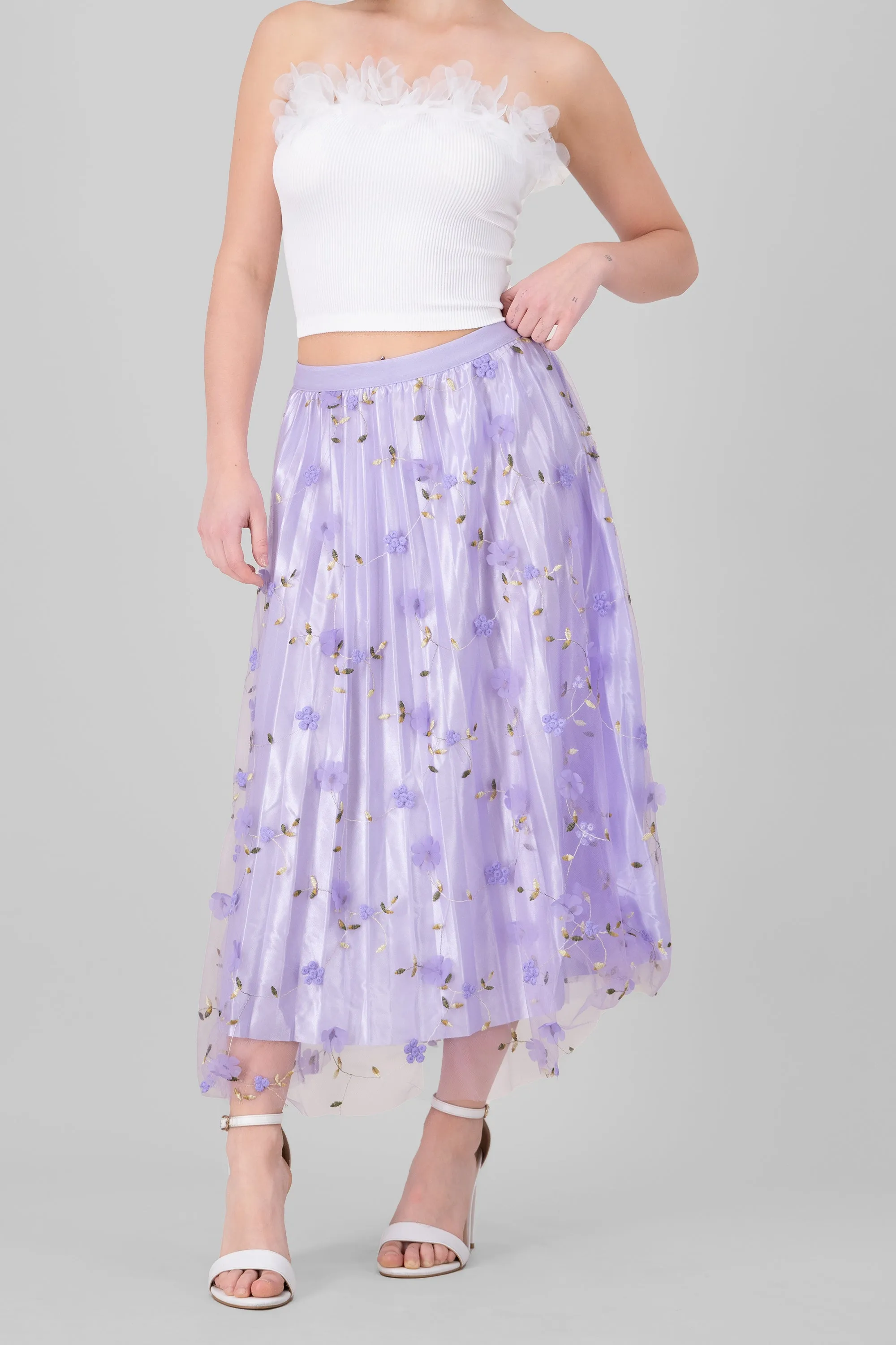 Falda midi mesh flores sold by Shasa product image thumbnail 2