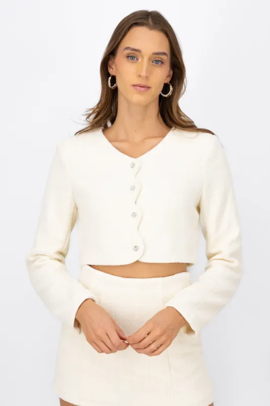 Saco botones brillos sold by Shasa