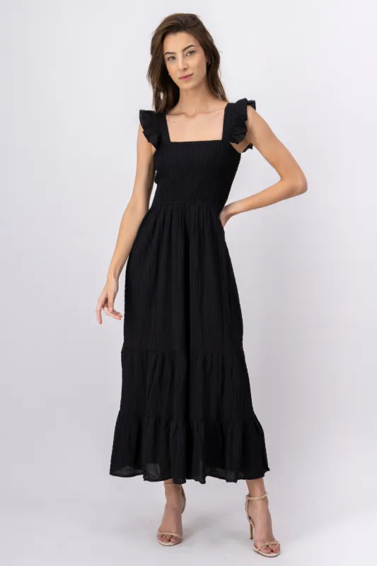 Vestido maxi textura sold by Shasa