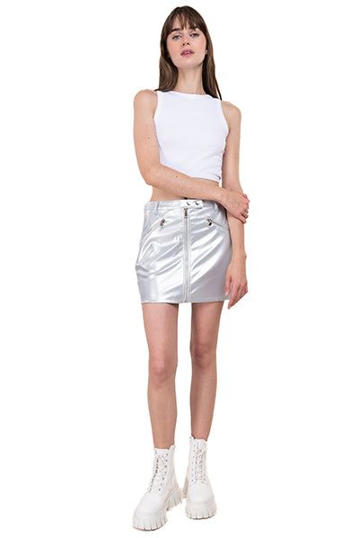 Falda mini metálica cierres sold by Shasa product image thumbnail 2