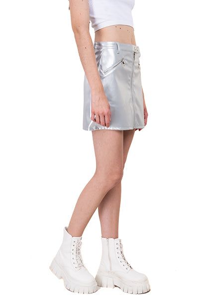 Falda mini metálica cierres sold by Shasa product image thumbnail 3