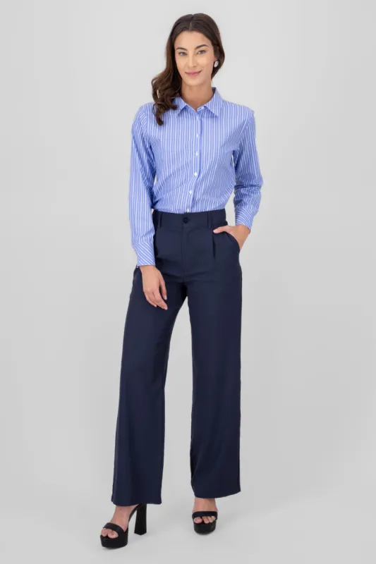 Pantalón Recto Pinzas Bolsillos sold by Shasa