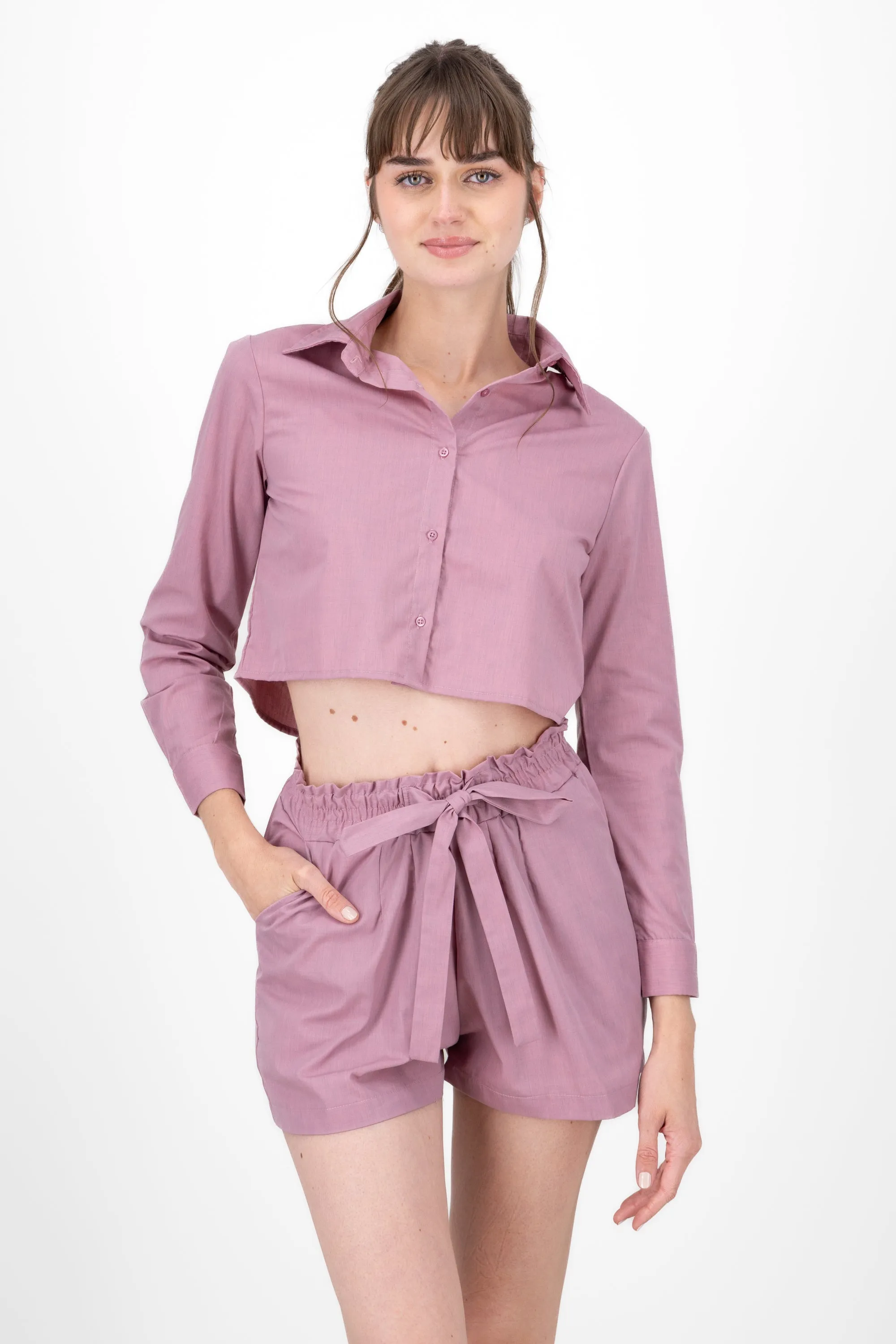 Camisa crop lisa manga larga sold by Shasa product image thumbnail 2