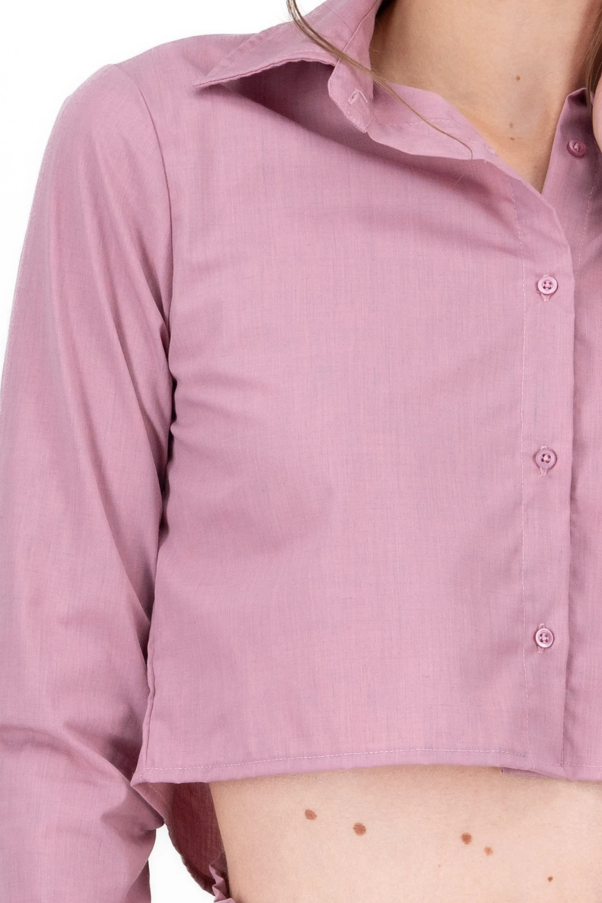 Camisa crop lisa manga larga sold by Shasa product image thumbnail 5