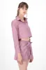 Camisa crop lisa manga larga sold by Shasa