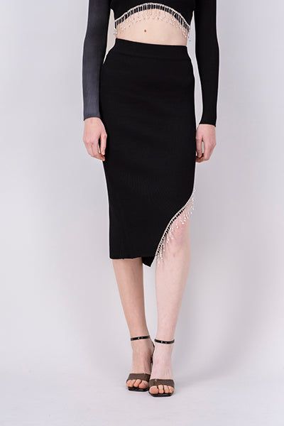 Falda Midi Abertura Flecos Brillos sold by Shasa product image thumbnail 2