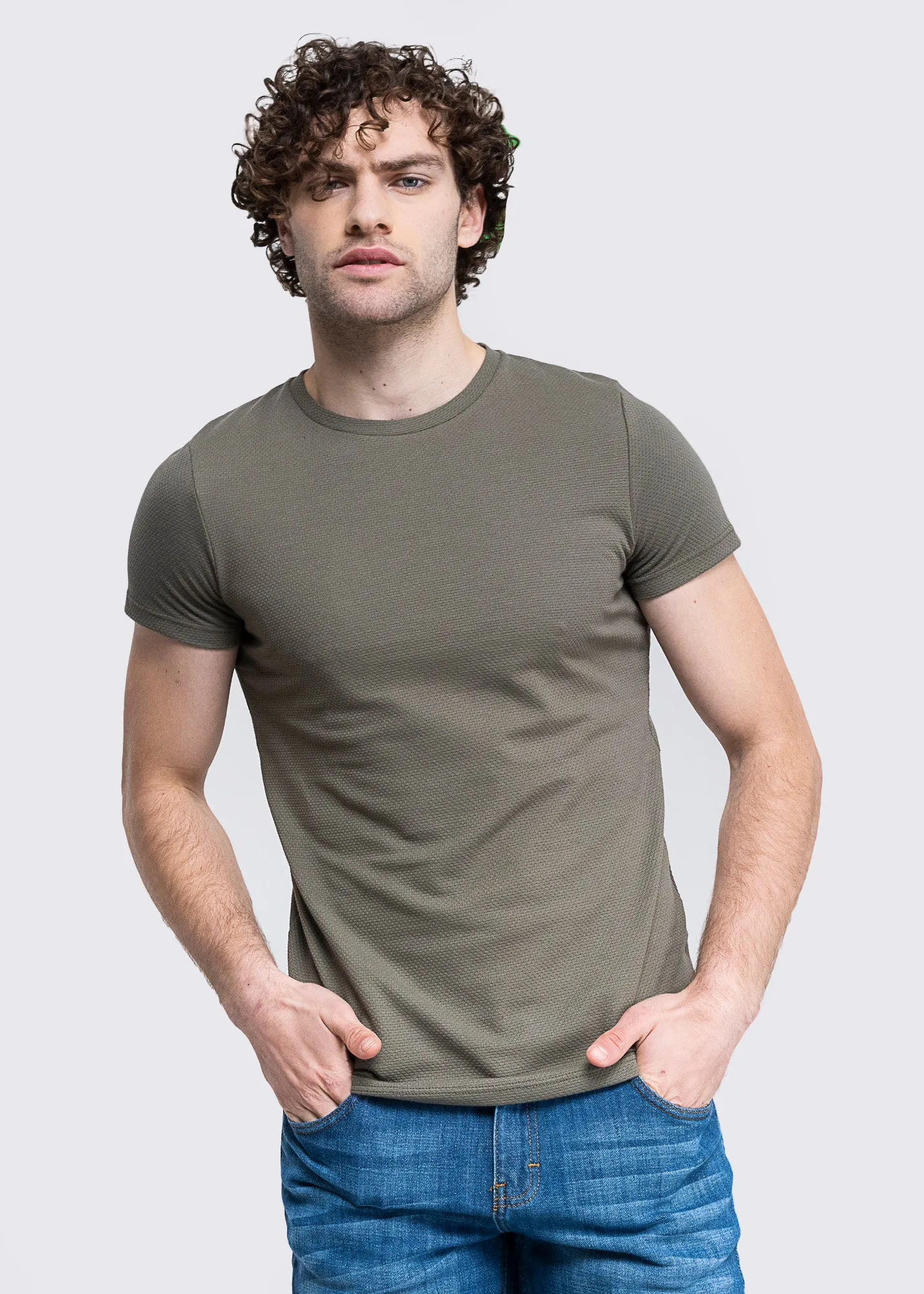 Playera cuello redondo textura waffle sold by Shasa product image thumbnail 5