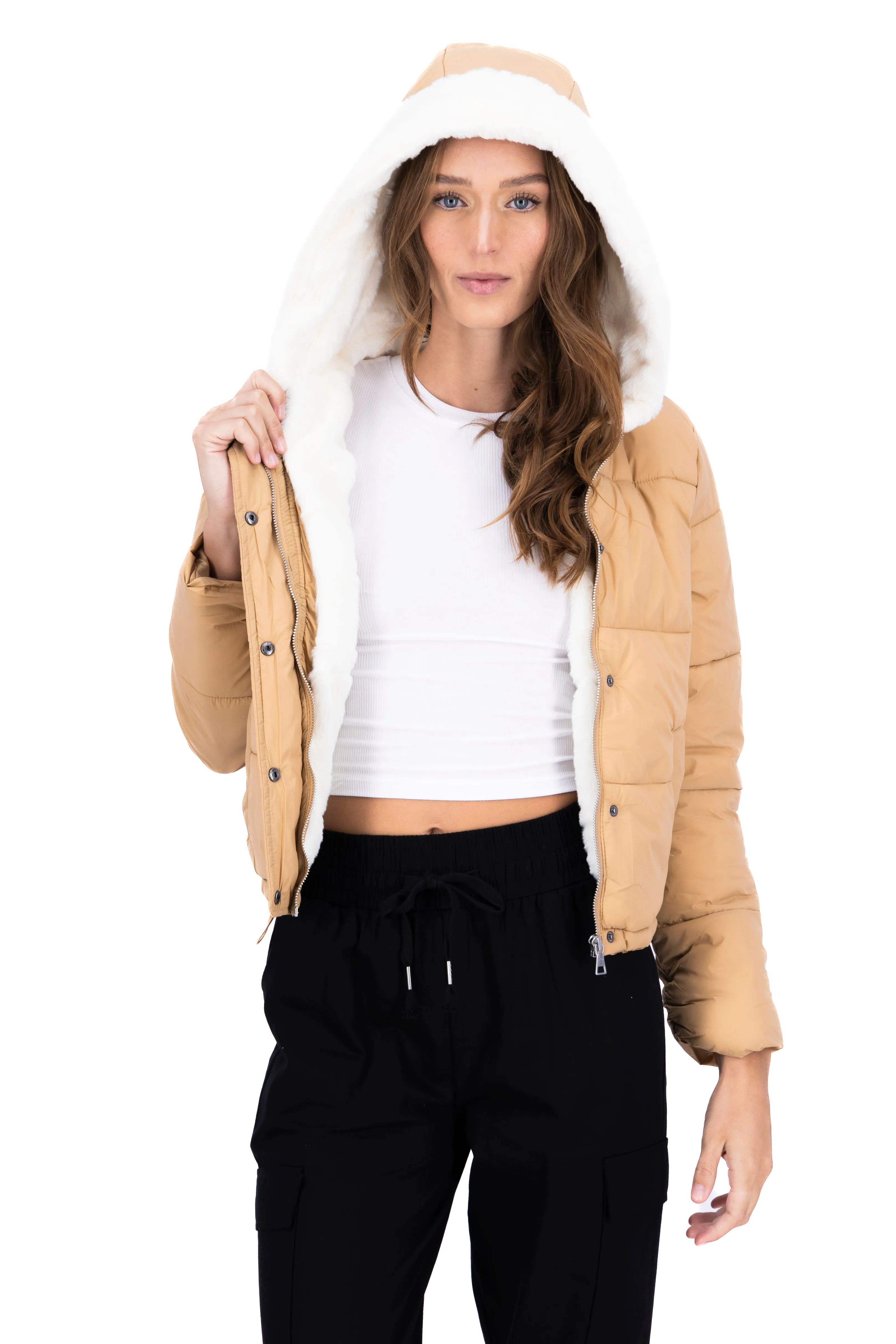 Chamarra puffer gorrito peluche sold by Shasa product image thumbnail 2