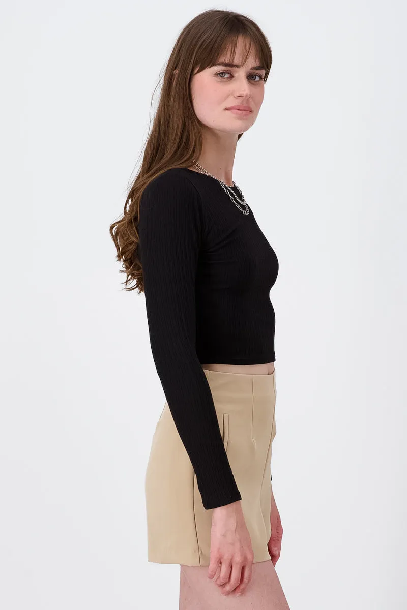 Top De Manga Larga Rib Liso sold by Shasa product image thumbnail 3