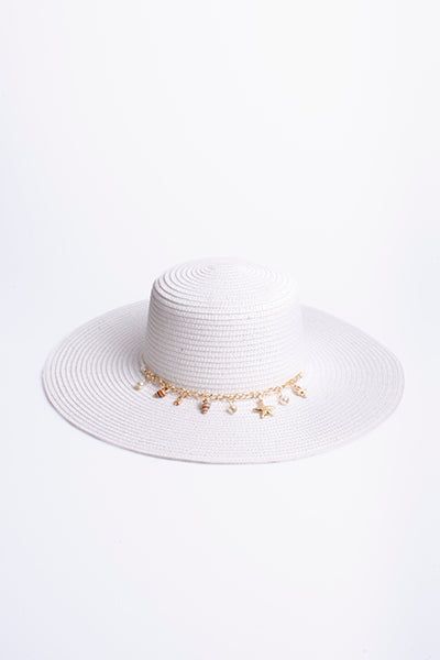 Sombrero floopy cadena conchas sold by Shasa