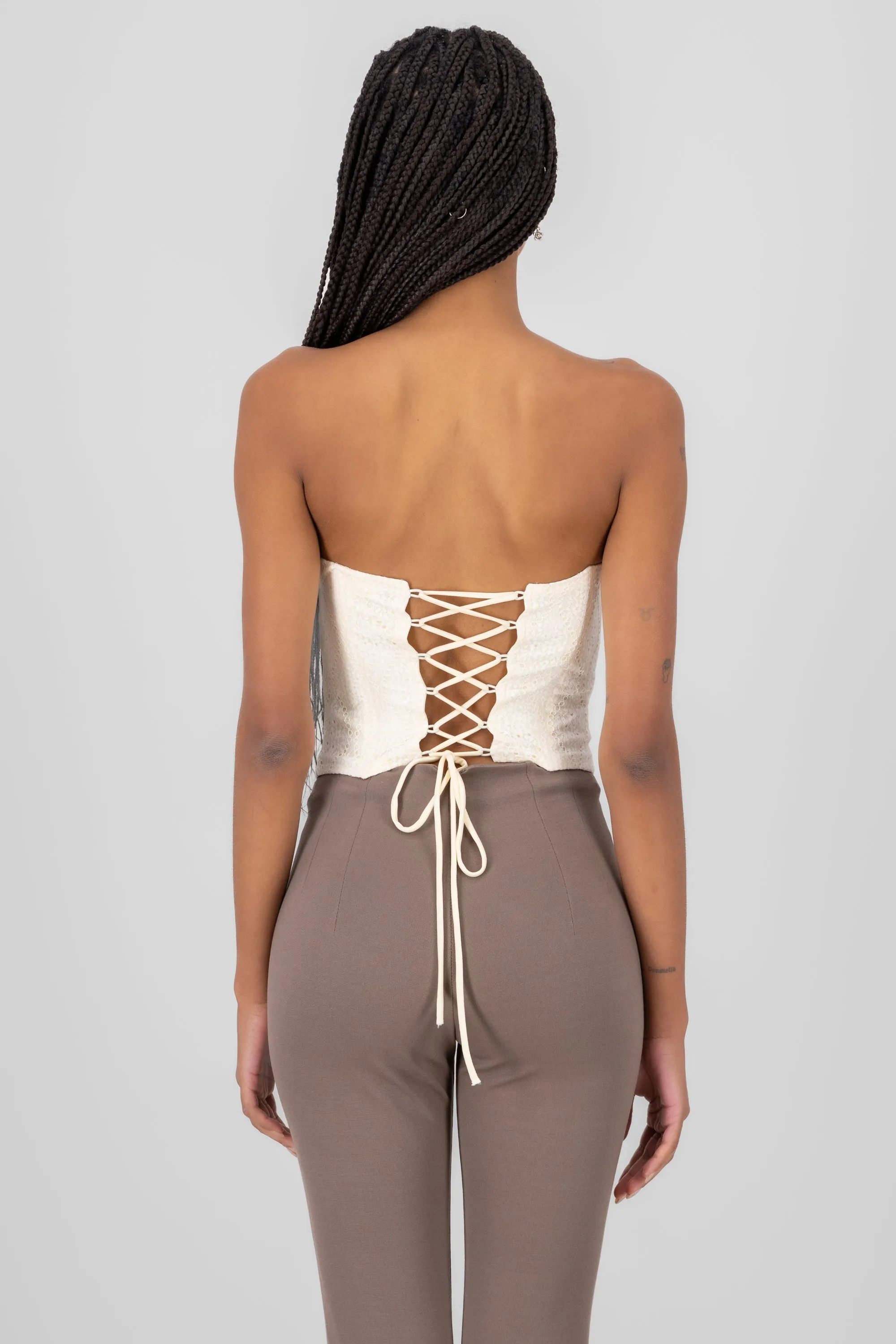 Blusa corset strapless encaje con copas sold by Shasa product image thumbnail 4