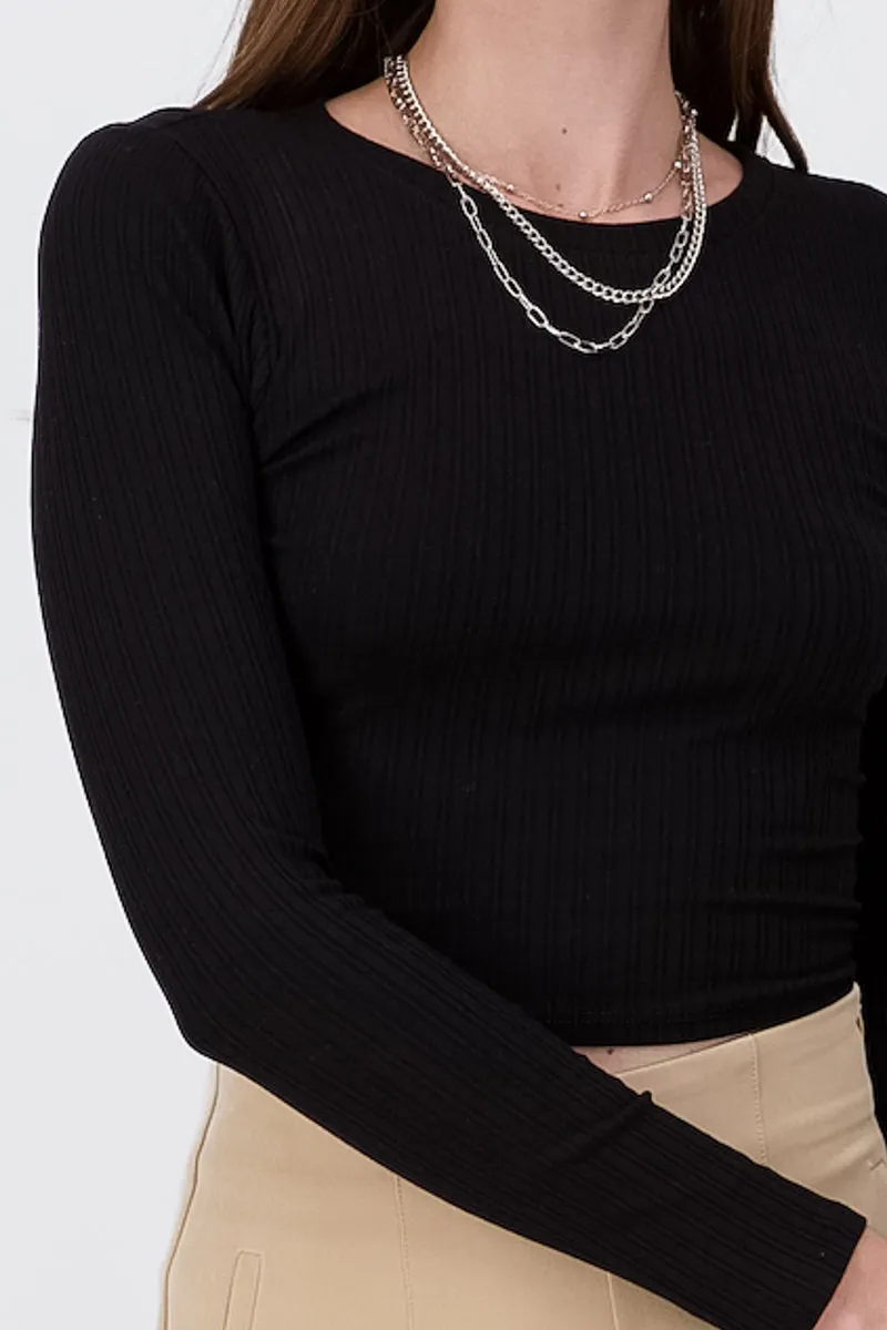 Top De Manga Larga Rib Liso sold by Shasa product image thumbnail 5