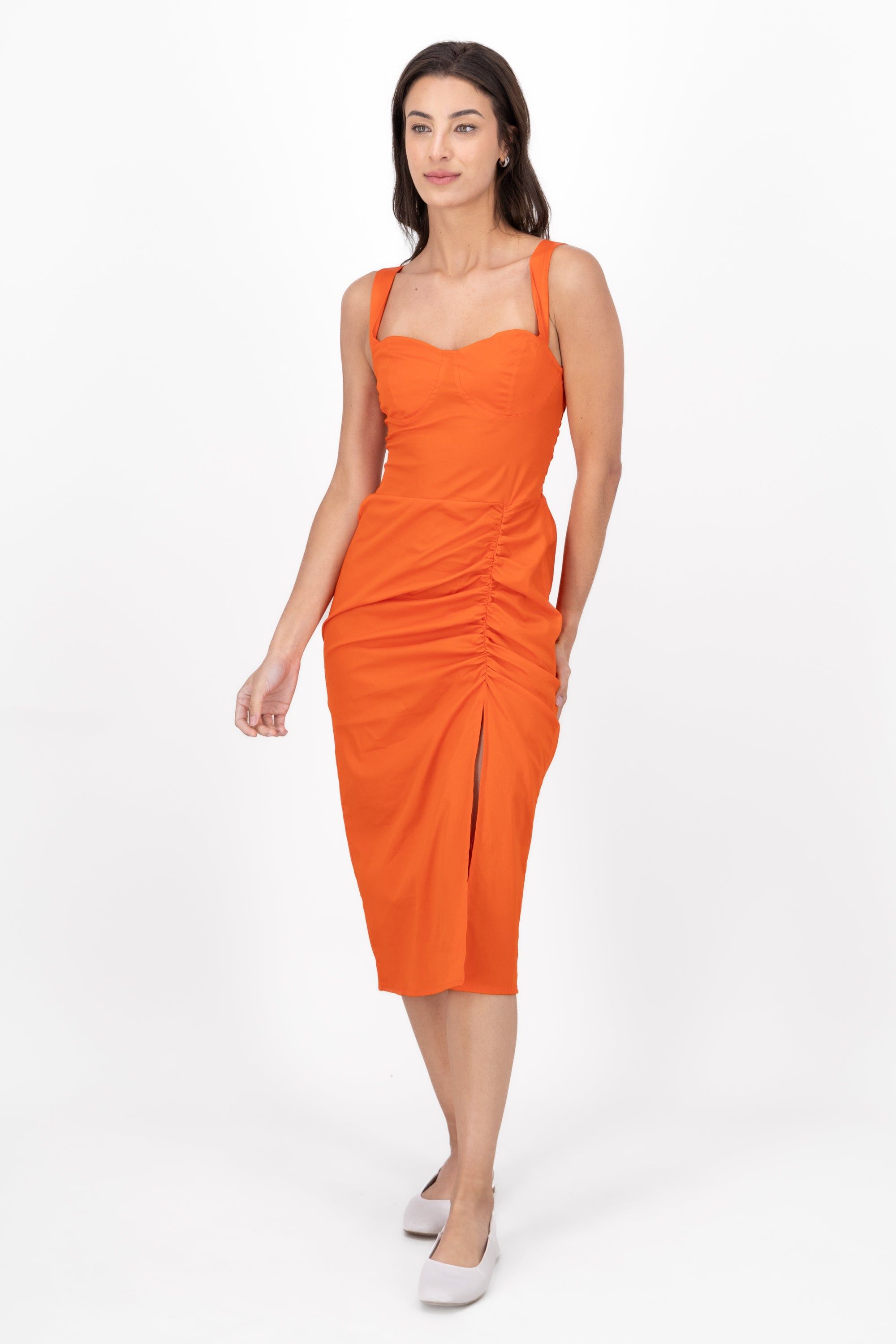 Vestido Midi Escote Corazon Detalle Fruncido sold by Shasa product image thumbnail 2