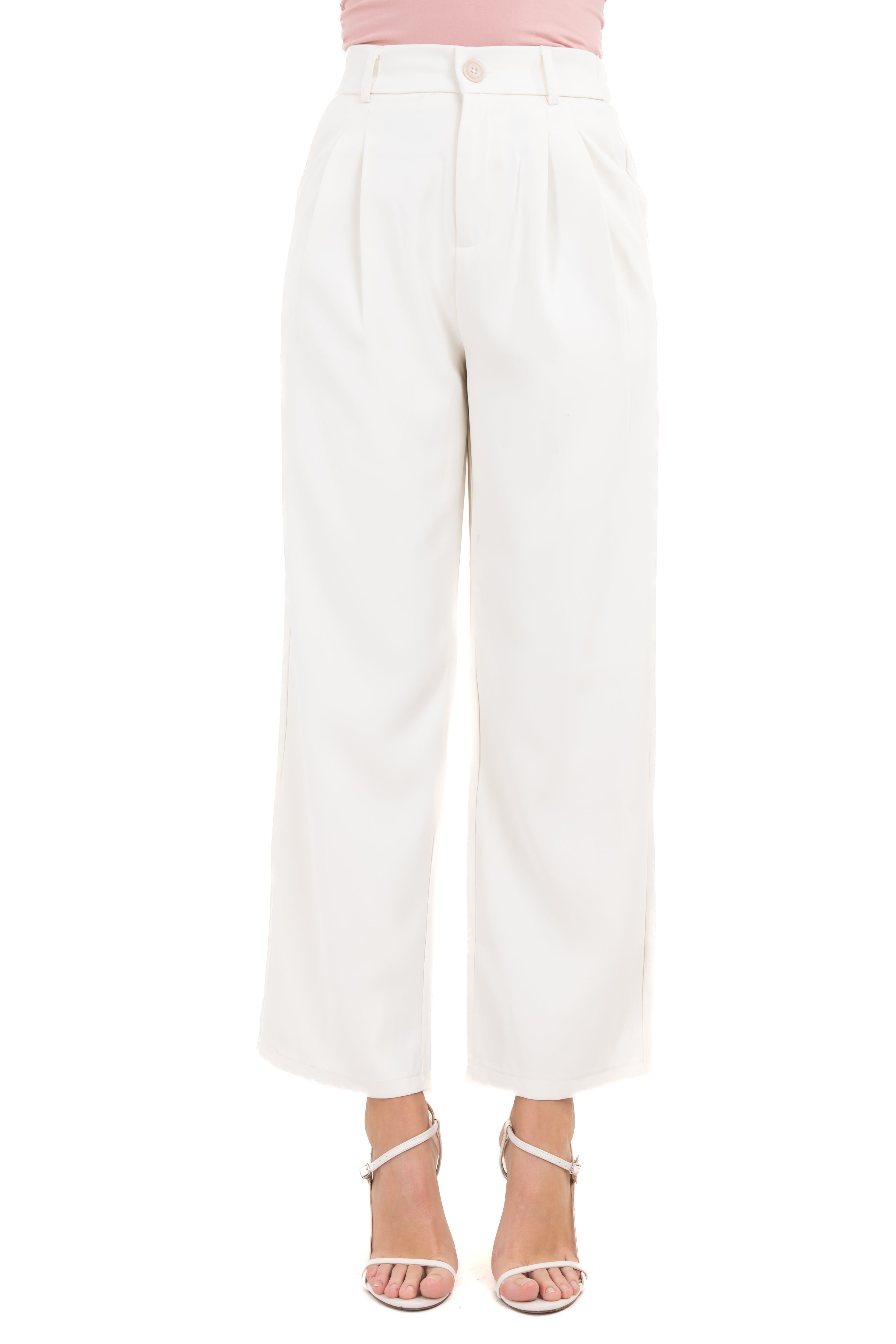 Pantalón amplio liso pinzas sold by Shasa