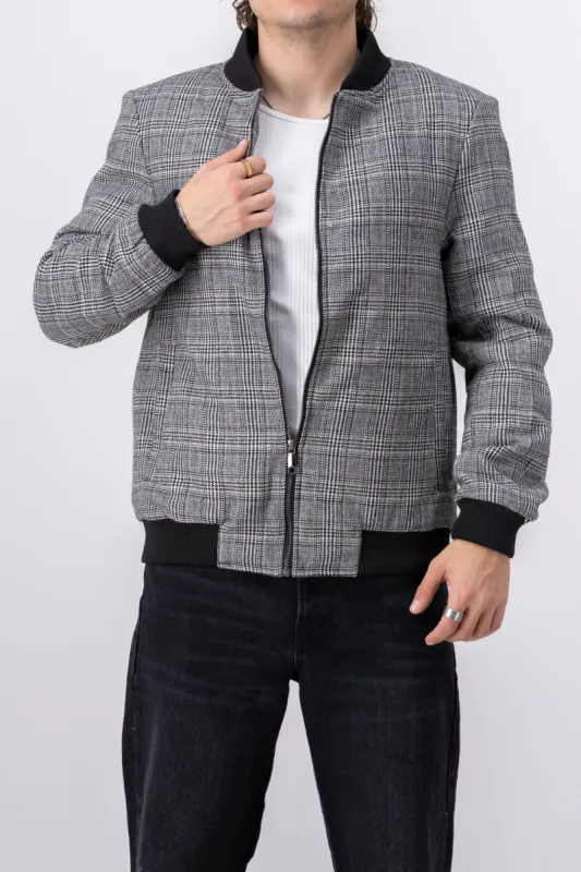 Chamarra bomber estampado líneas sold by Shasa