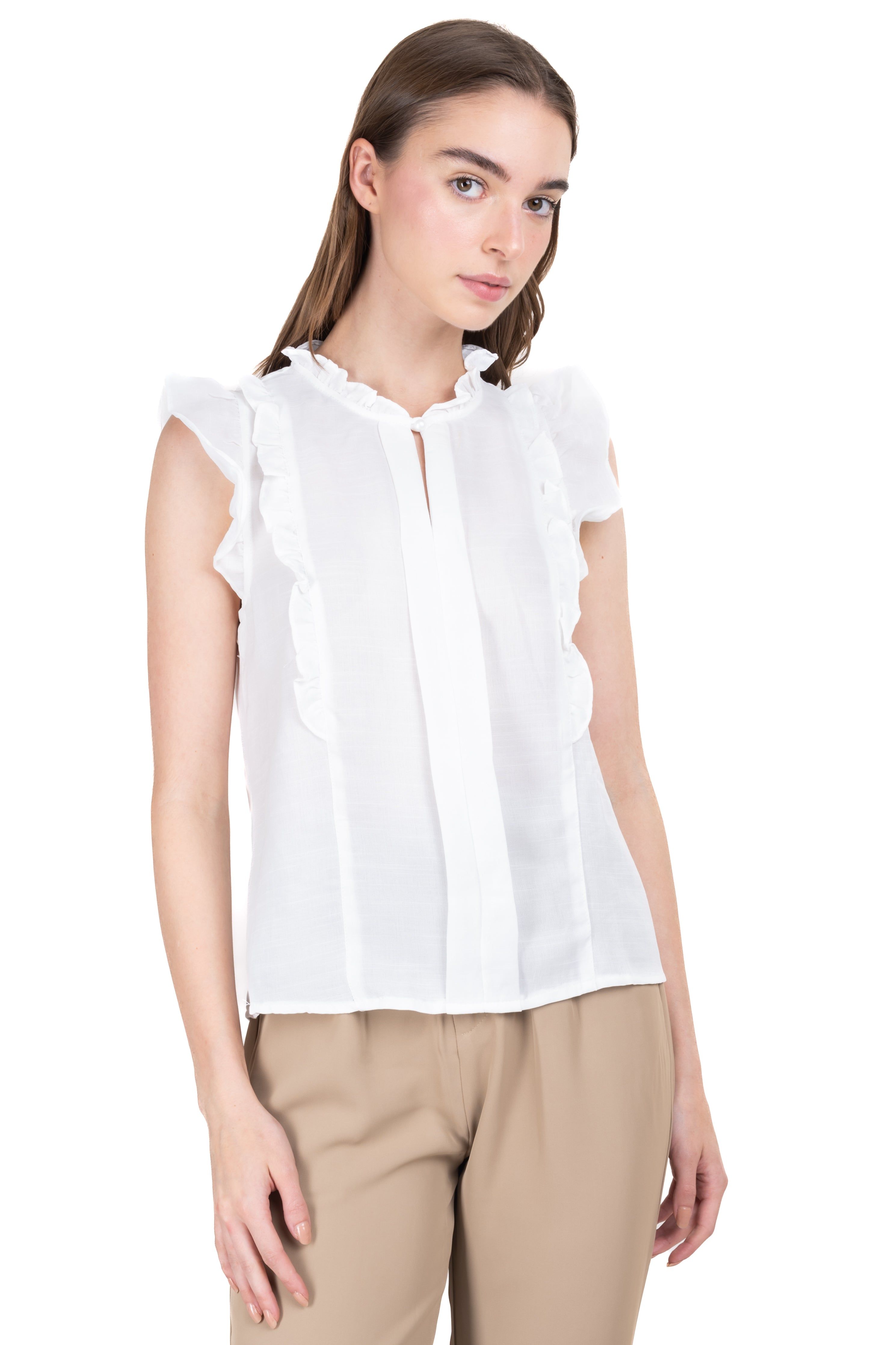 Blusa manga corta olanes botón sold by Shasa