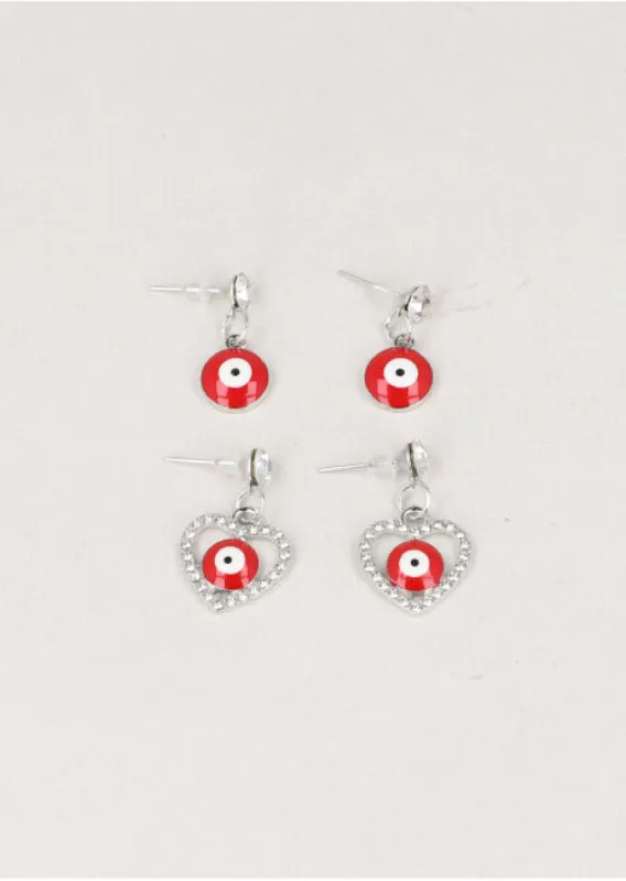 Set 2 Pares Aretes Ojos sold by Shasa