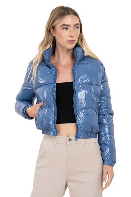 Chamarra puffer wet look sold by Shasa