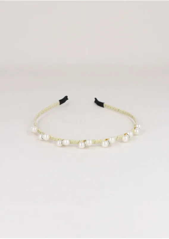Diadema Delgada Perlas sold by Shasa