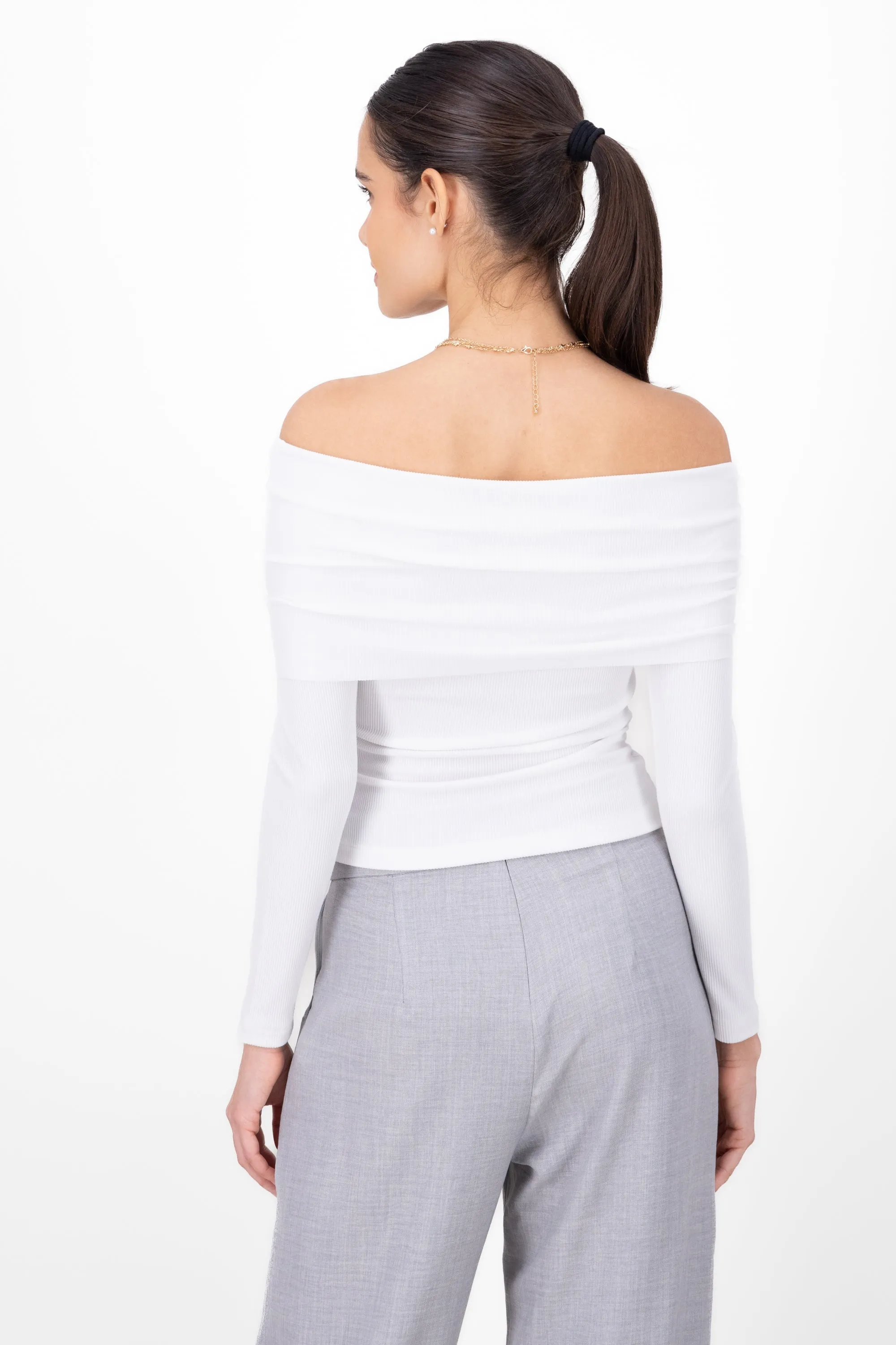 Top rib off shoulder sold by Shasa product image thumbnail 4